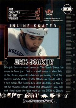 2000 Fleer Adrenaline - Autographs #A Eric Schrijn Back
